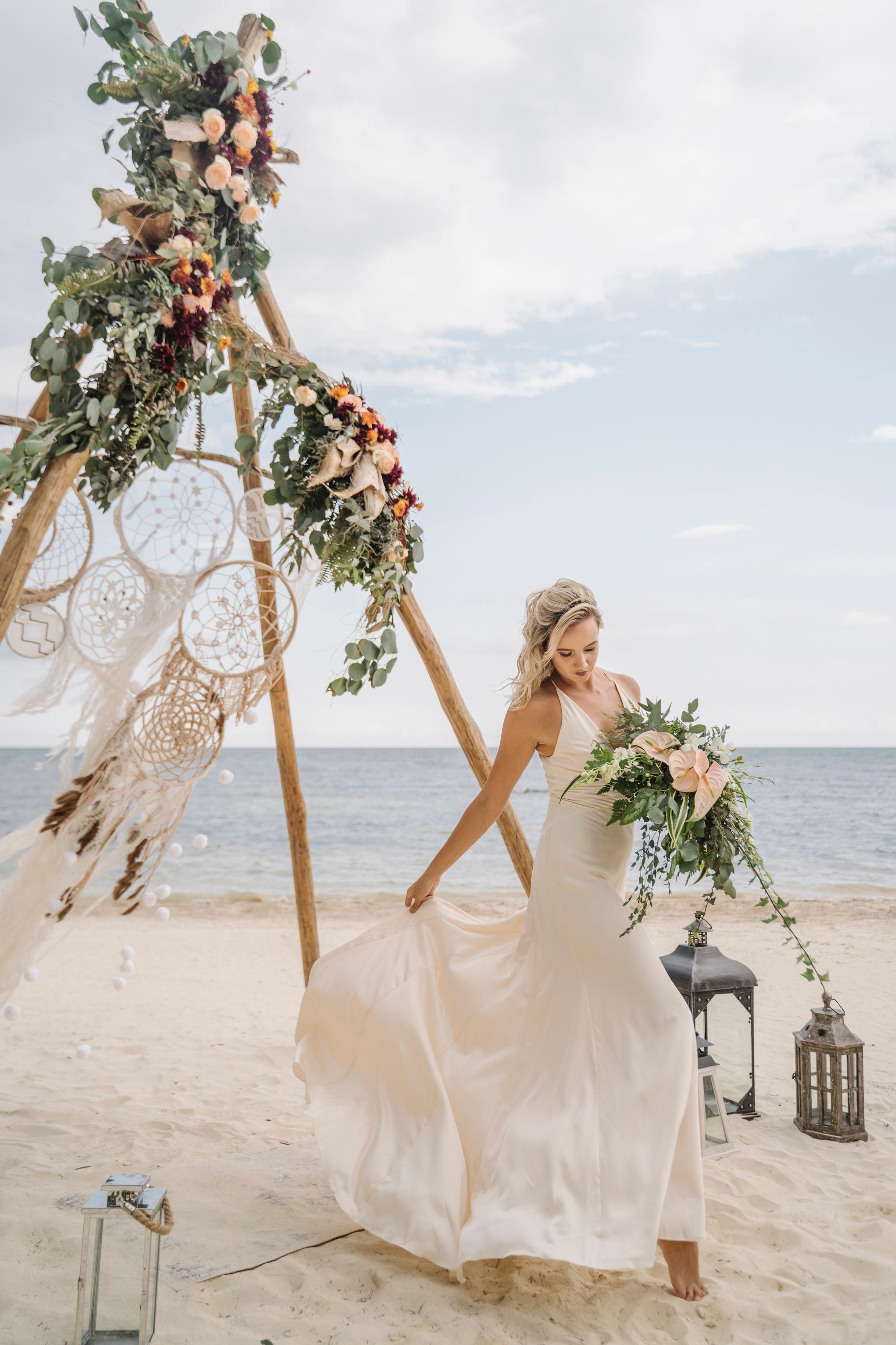 Bride at alter