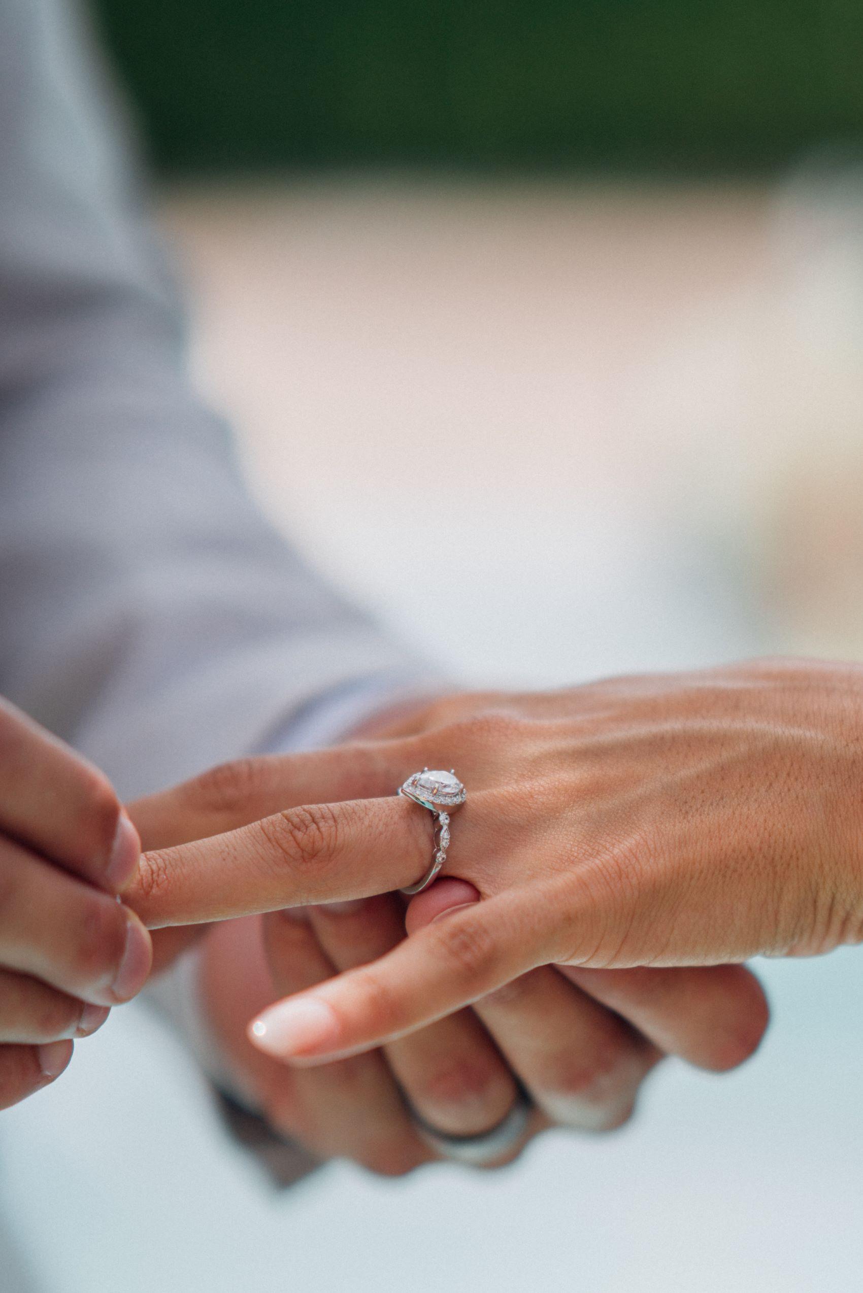 couple with wedding rings