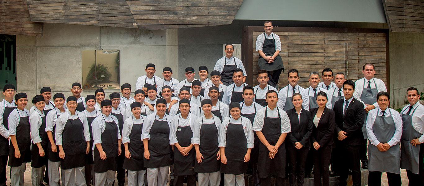 The whole team