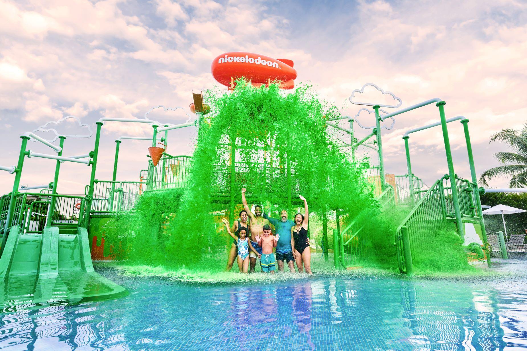 Family in Aqua Nick with slime