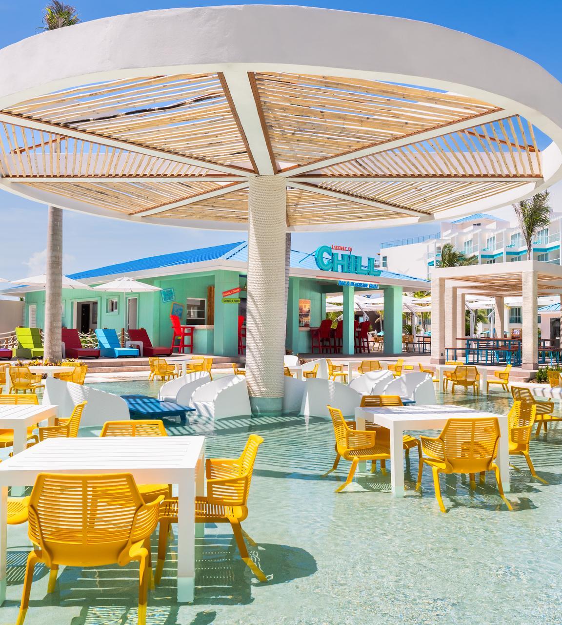 Margarita Riviera Cancun License to Chill bar, wet fee bar & beachside grill