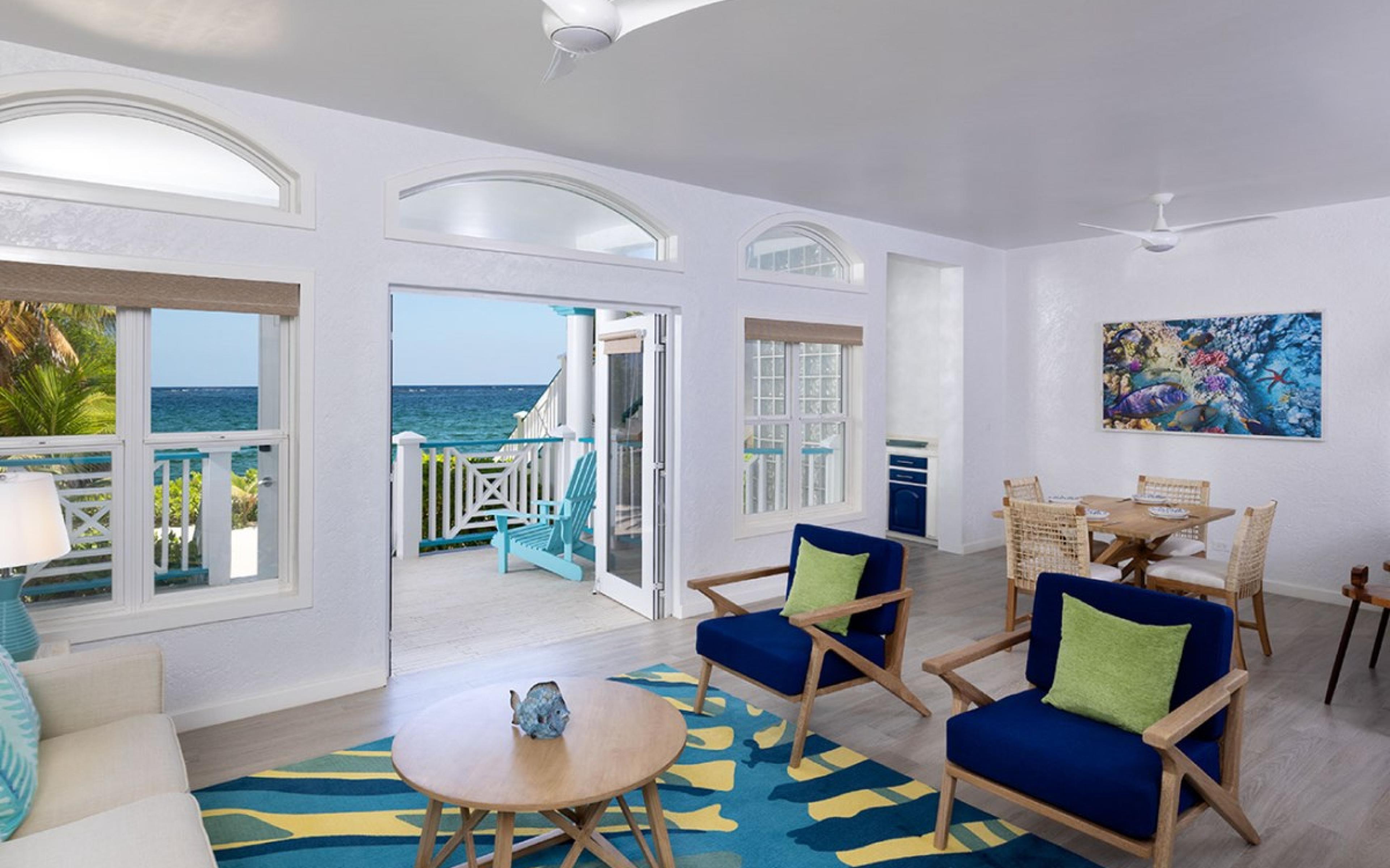 Ambergris Coast Oceanfront Two Bedroom Suite - living